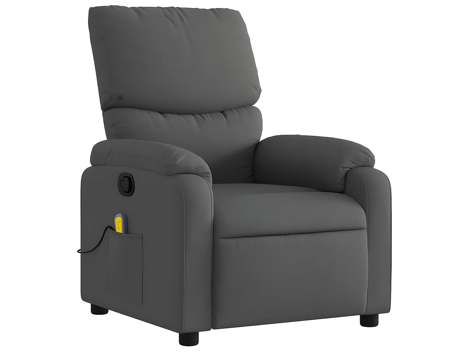 Fauteuil de massage inclinable Gris foncé Tissu