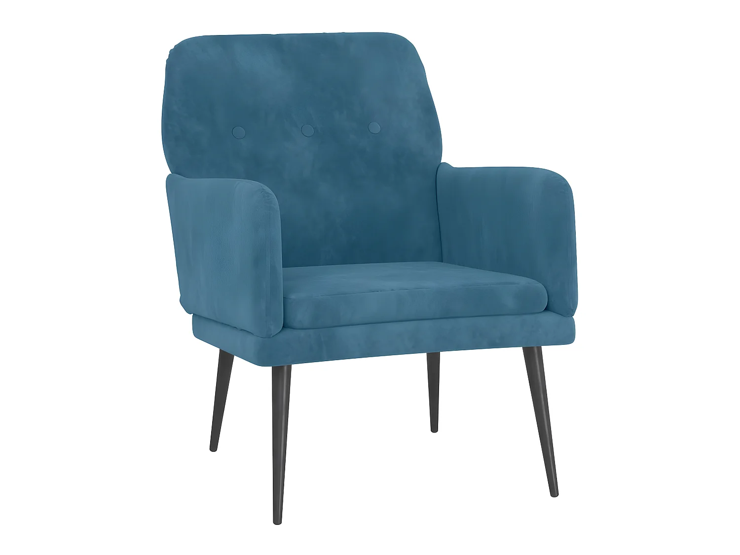 Blauer Sessel 62x79x79 cm Samt