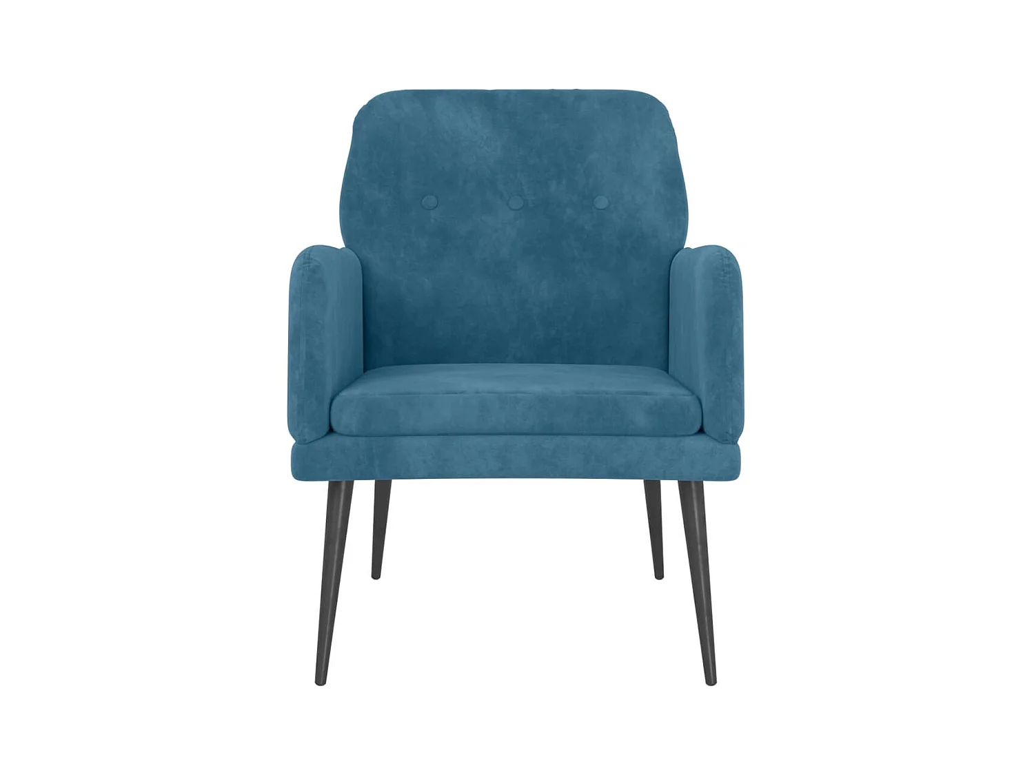 Blauer Sessel 62x79x79 cm Samt