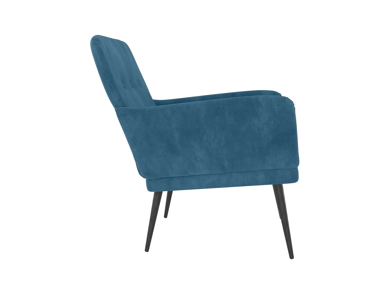 Blauer Sessel 62x79x79 cm Samt