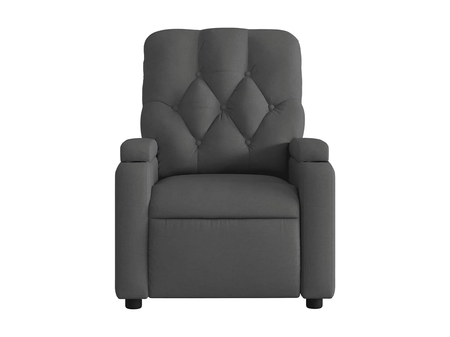 Fauteuil de massage inclinable Gris foncé Tissu