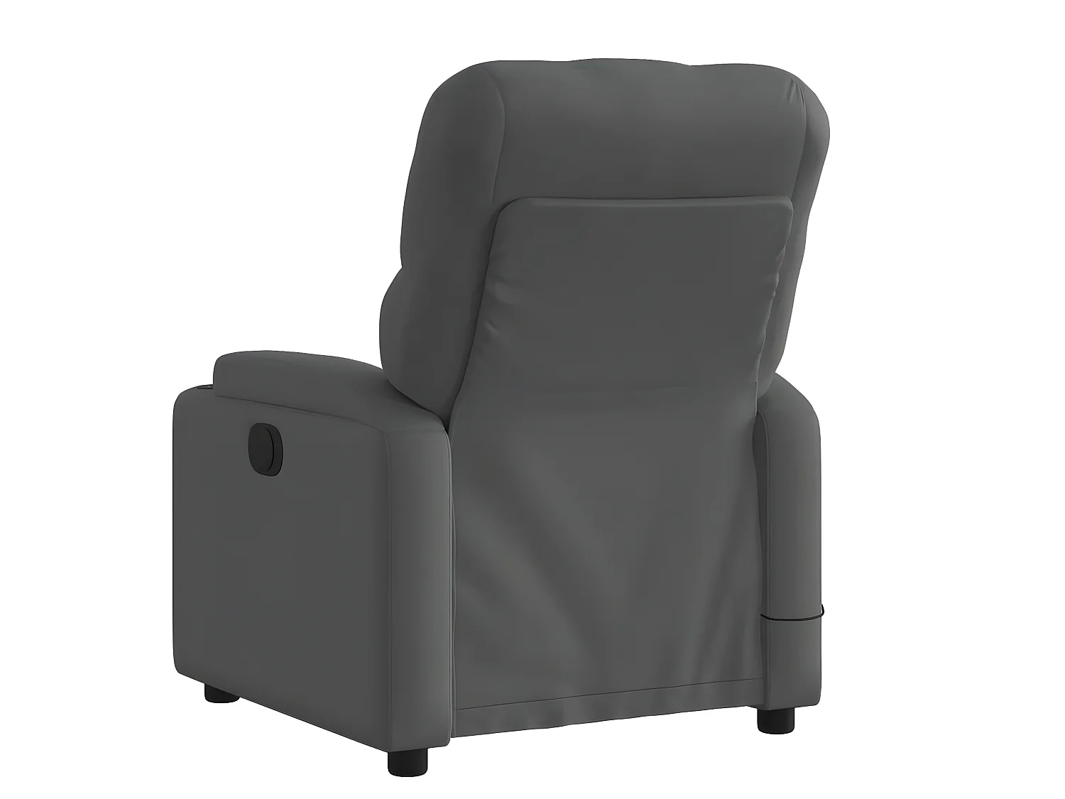 Fauteuil de massage inclinable Gris foncé Tissu