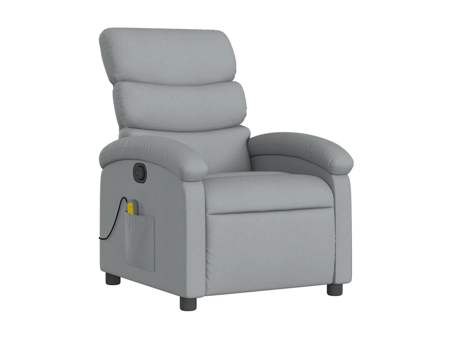 Fauteuil de massage inclinable Gris clair Tissu