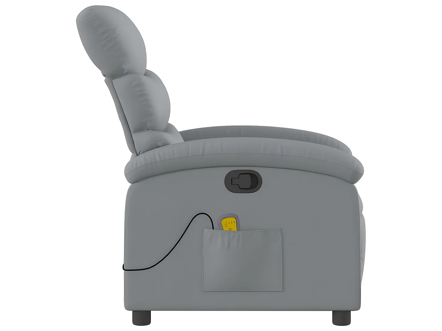 Fauteuil de massage inclinable Gris clair Tissu
