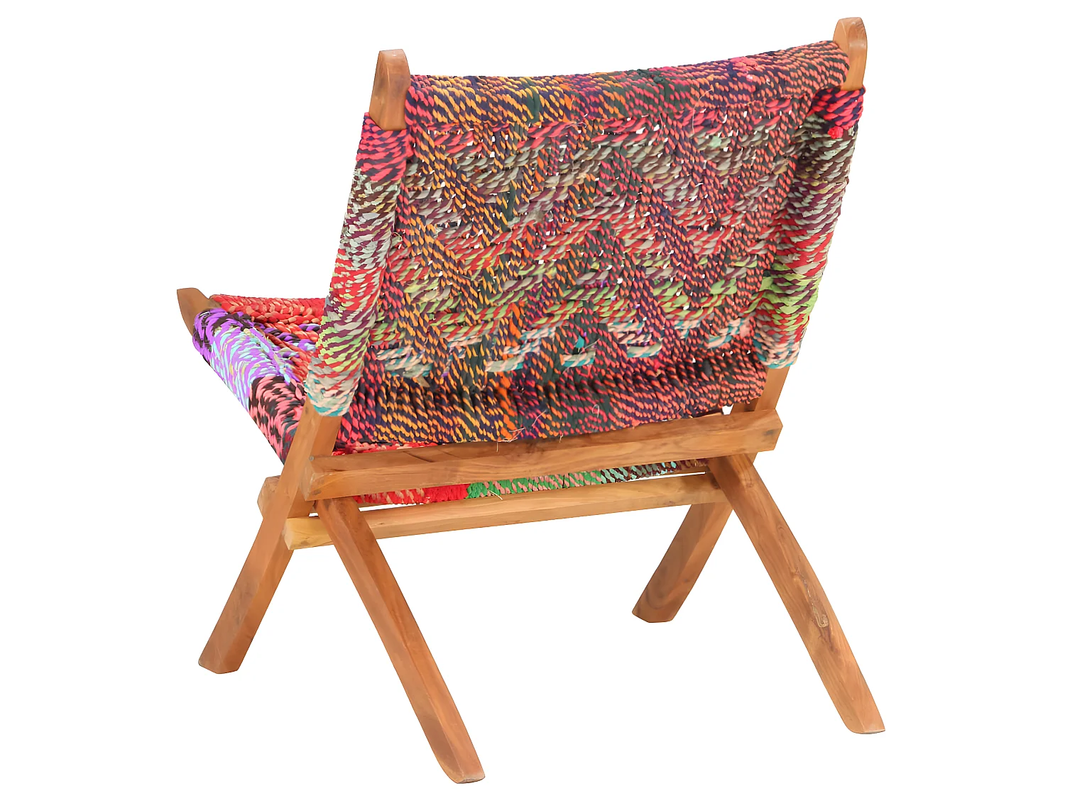 Sedia pieghevole Chindi in tessuto multicolore