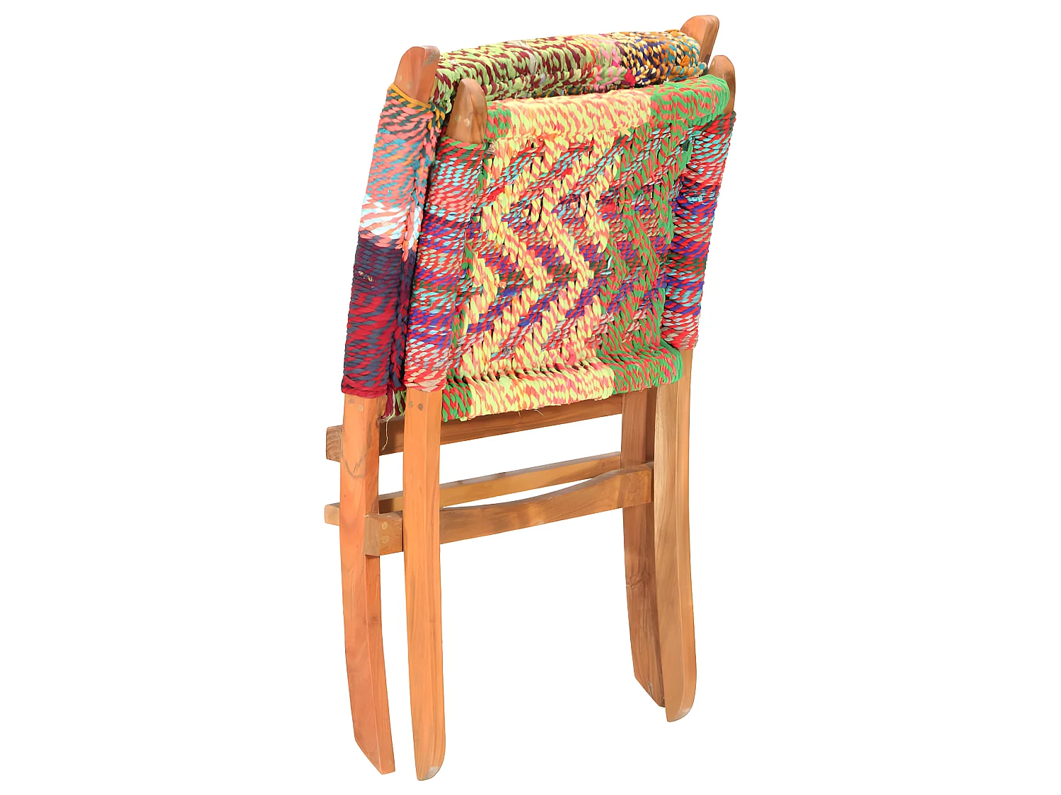 Sedia pieghevole Chindi in tessuto multicolore