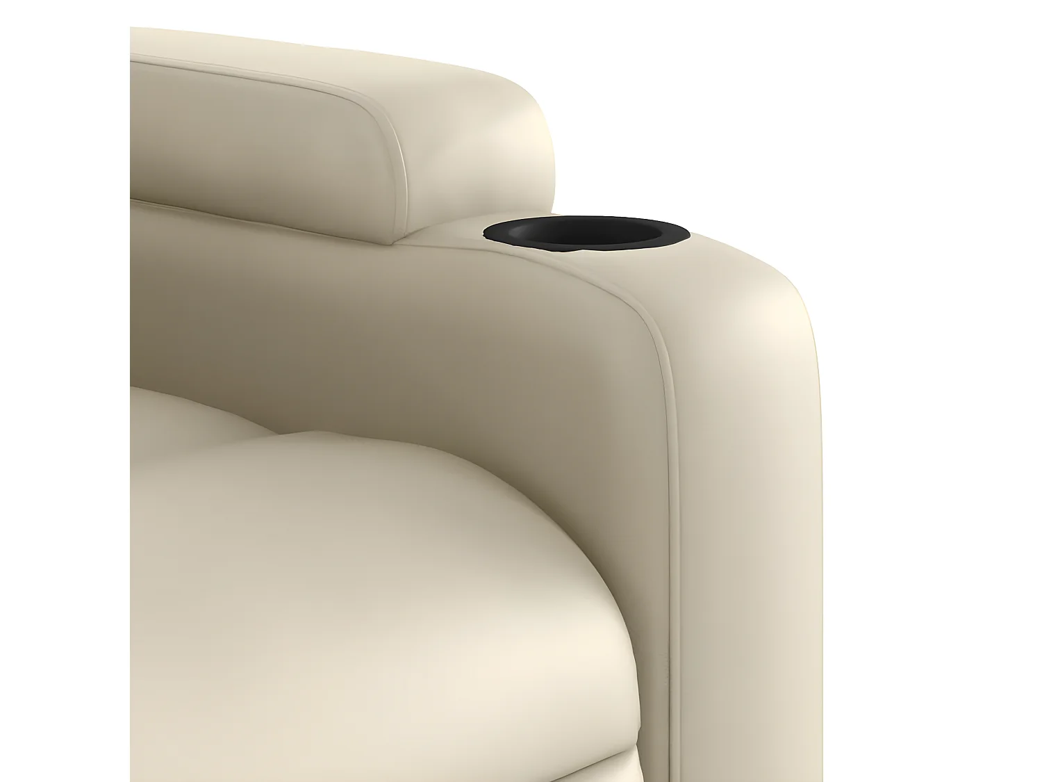 Sillón Masaje Reclinable Polipiel Crema