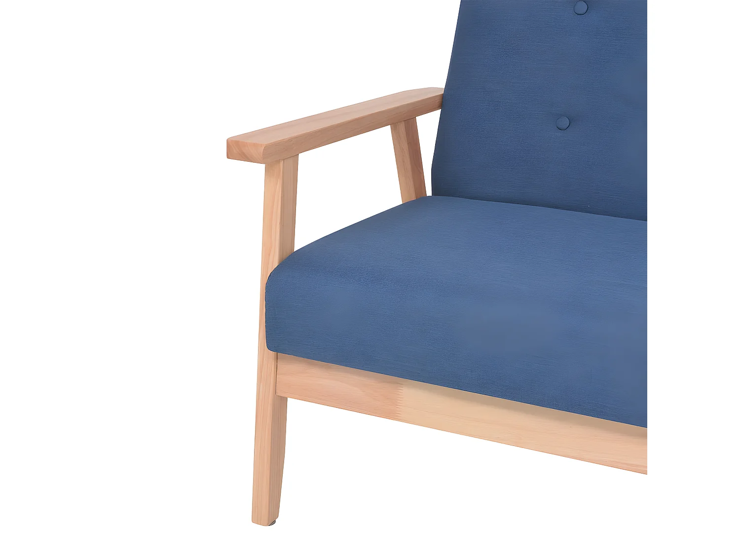 Poltrona in tessuto blu