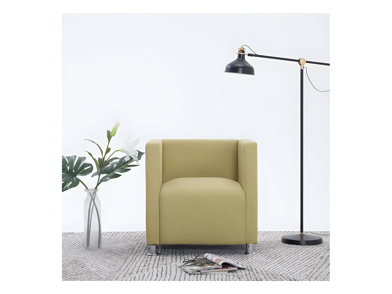 Poltroncina Cube Tessuto Verde