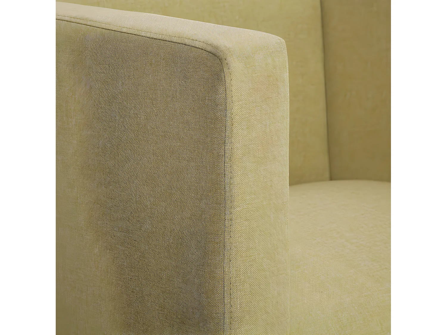 Fauteuil cube Vert Tissu