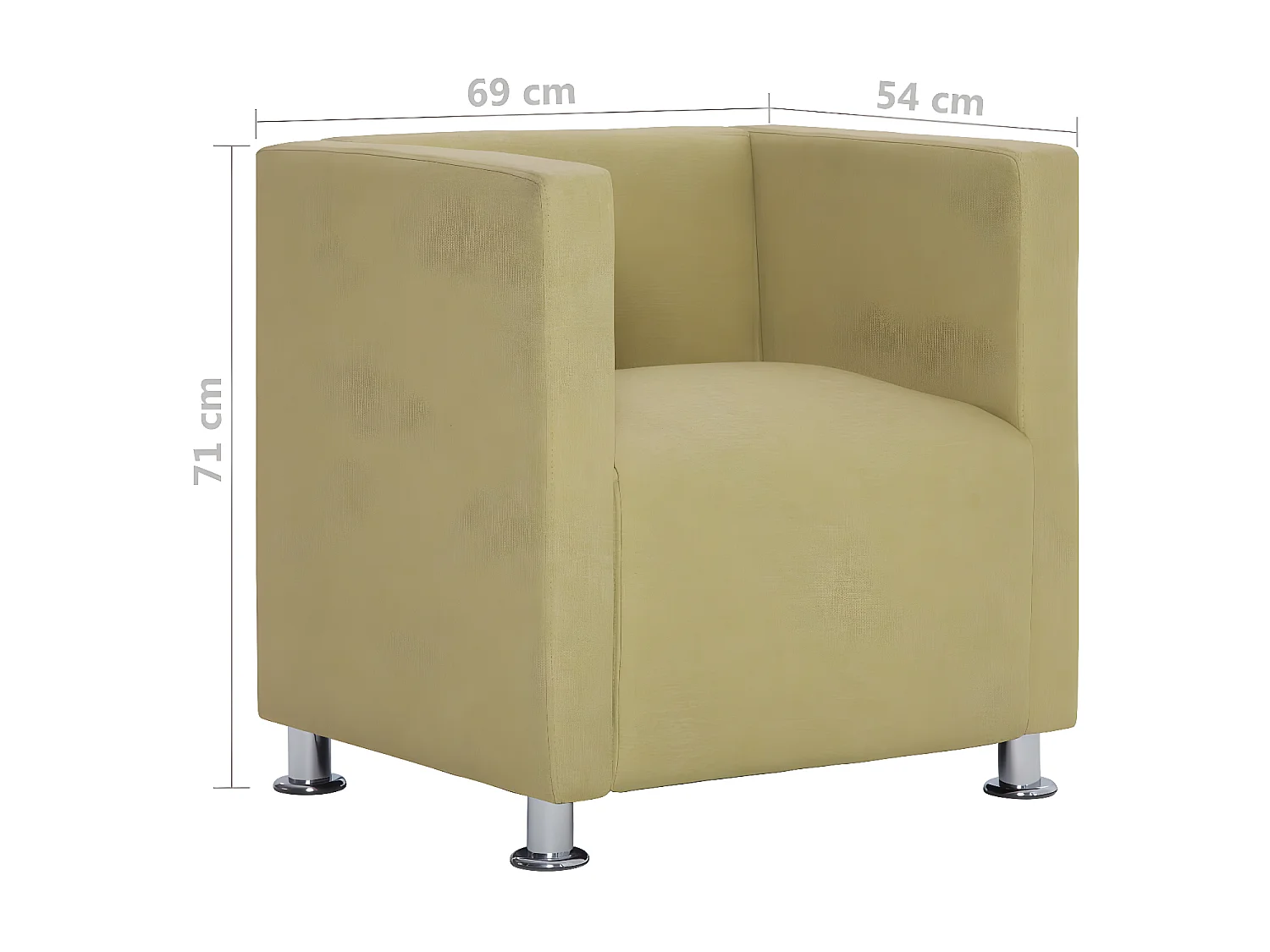 Fauteuil cube Vert Tissu