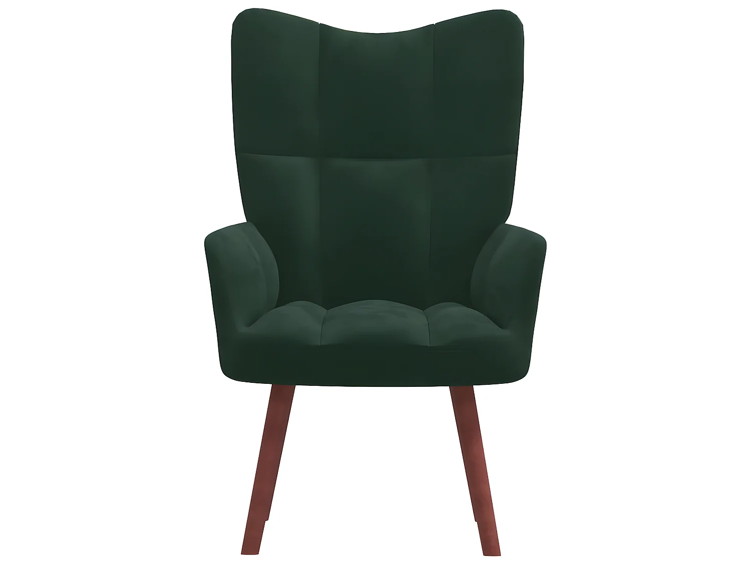 Chaise de relaxation Vert foncé Velours