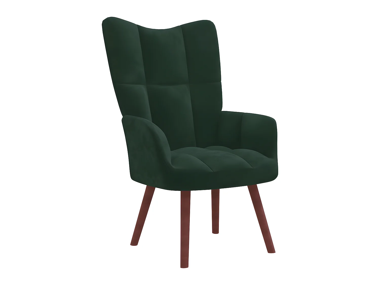 Chaise de relaxation Vert foncé Velours