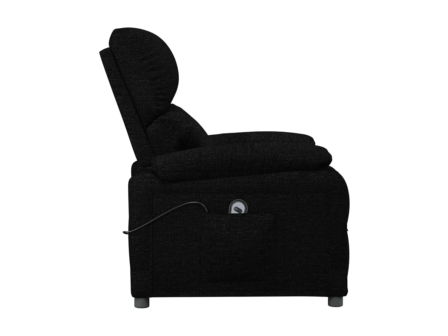 Poltrona reclinabile elettrica in tessuto nero