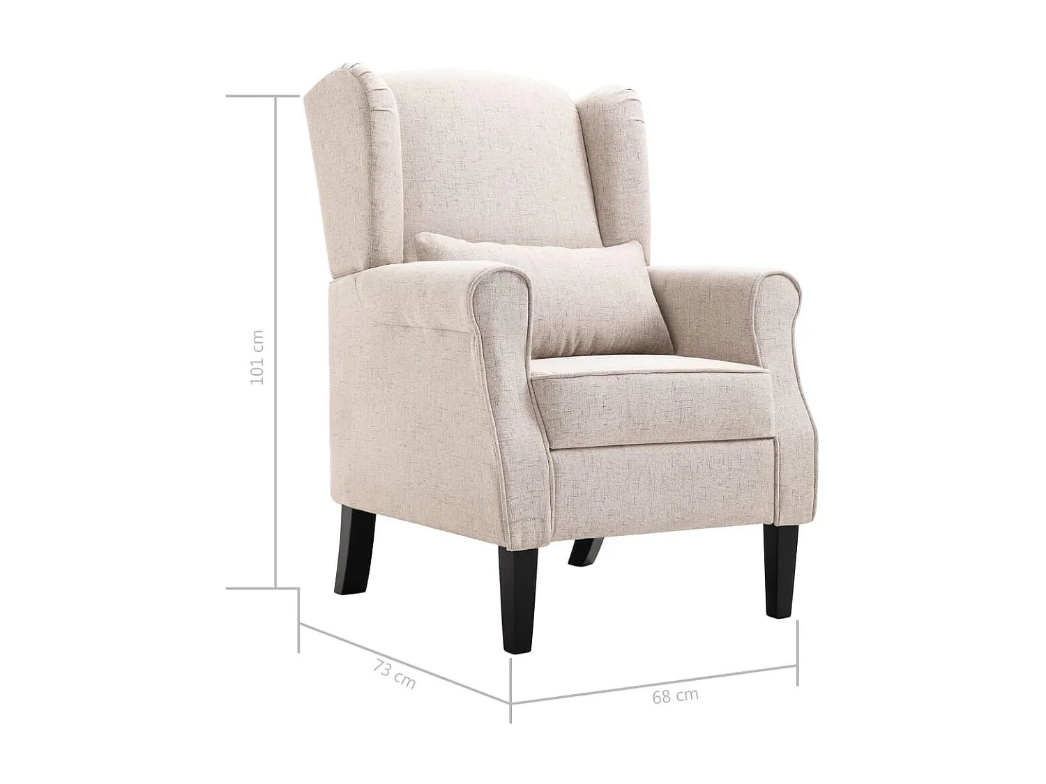 Poltrona in tessuto beige