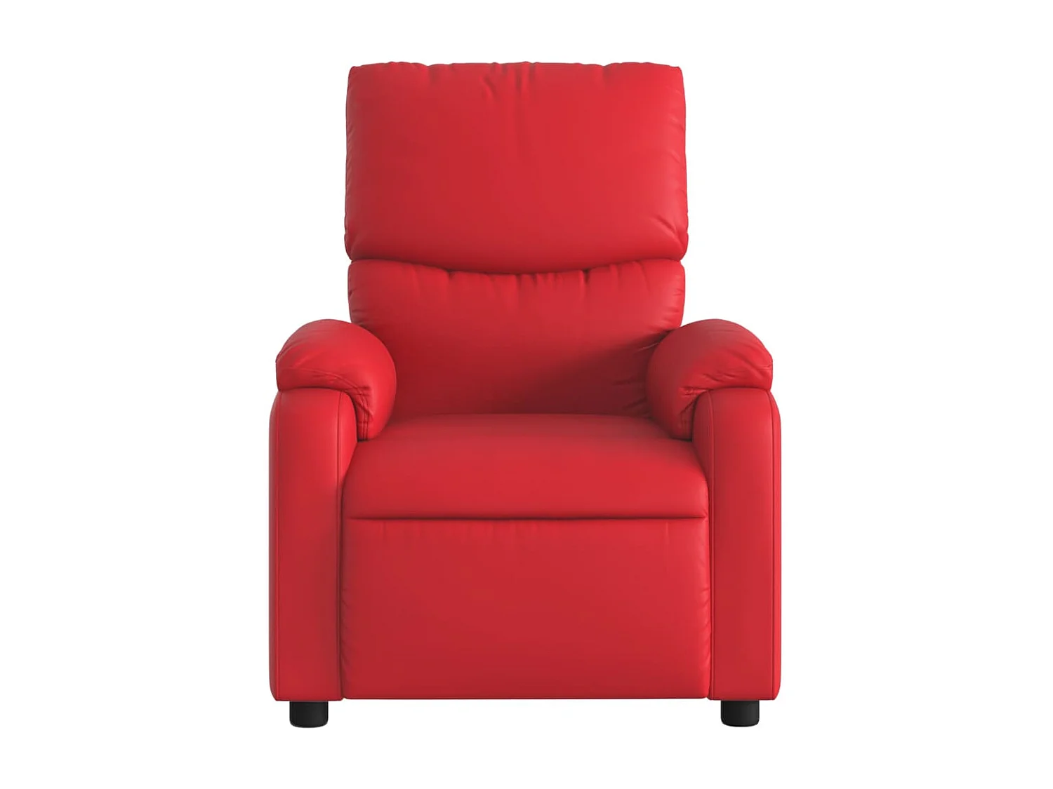 Fauteuil de massage inclinable rouge similicuir