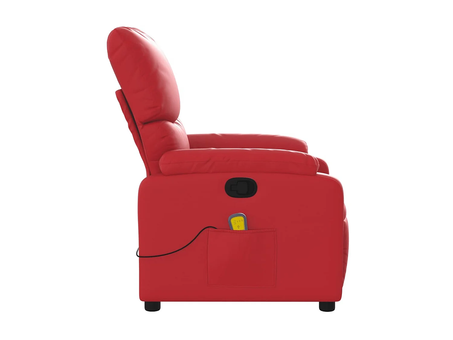 Sillón de masaje reclinable de polipiel rojo