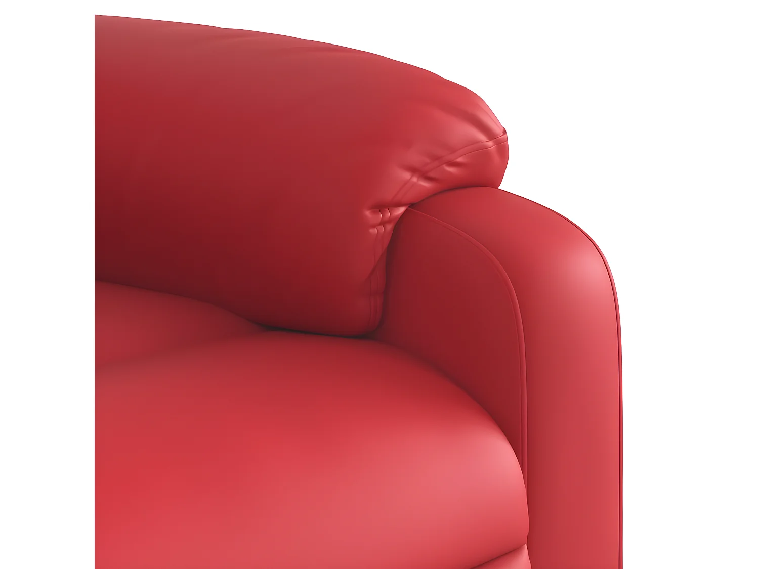 Sillón de masaje reclinable de polipiel rojo