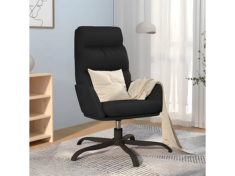 Chaise de relaxation Noir Similicuir