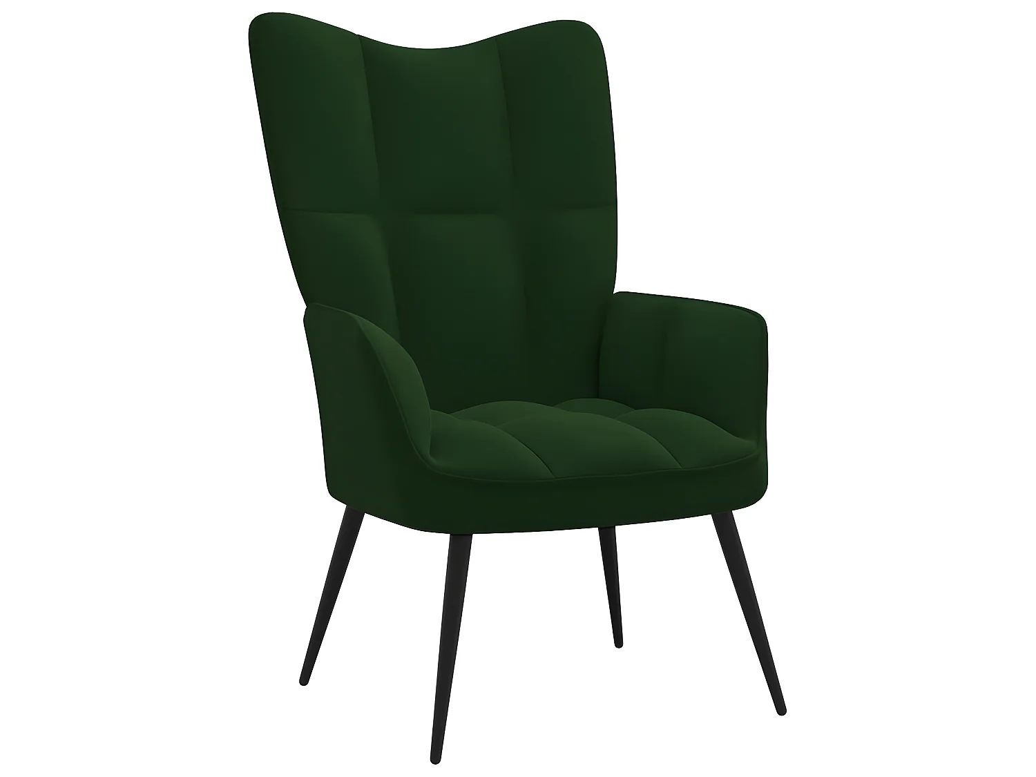 Chaise de relaxation Vert foncé Velours