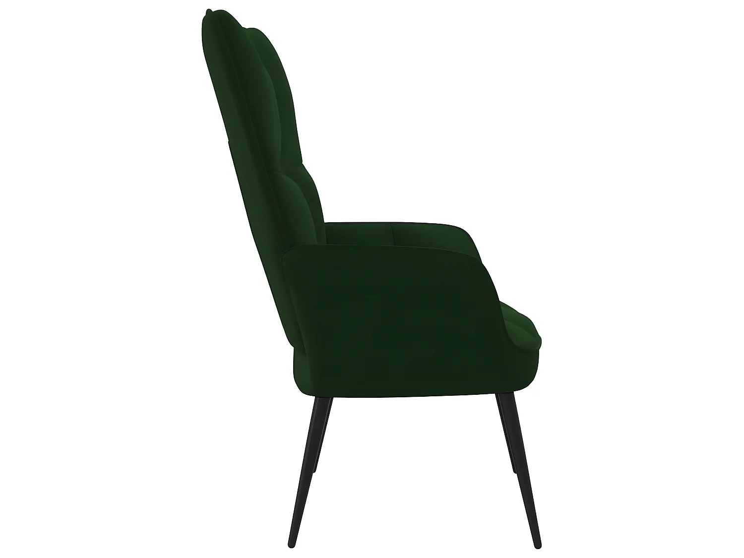 Chaise de relaxation Vert foncé Velours