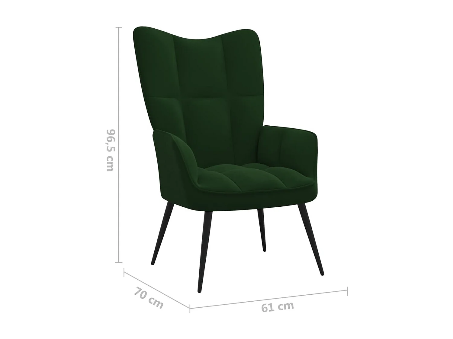 Poltrona relax Velluto verde scuro