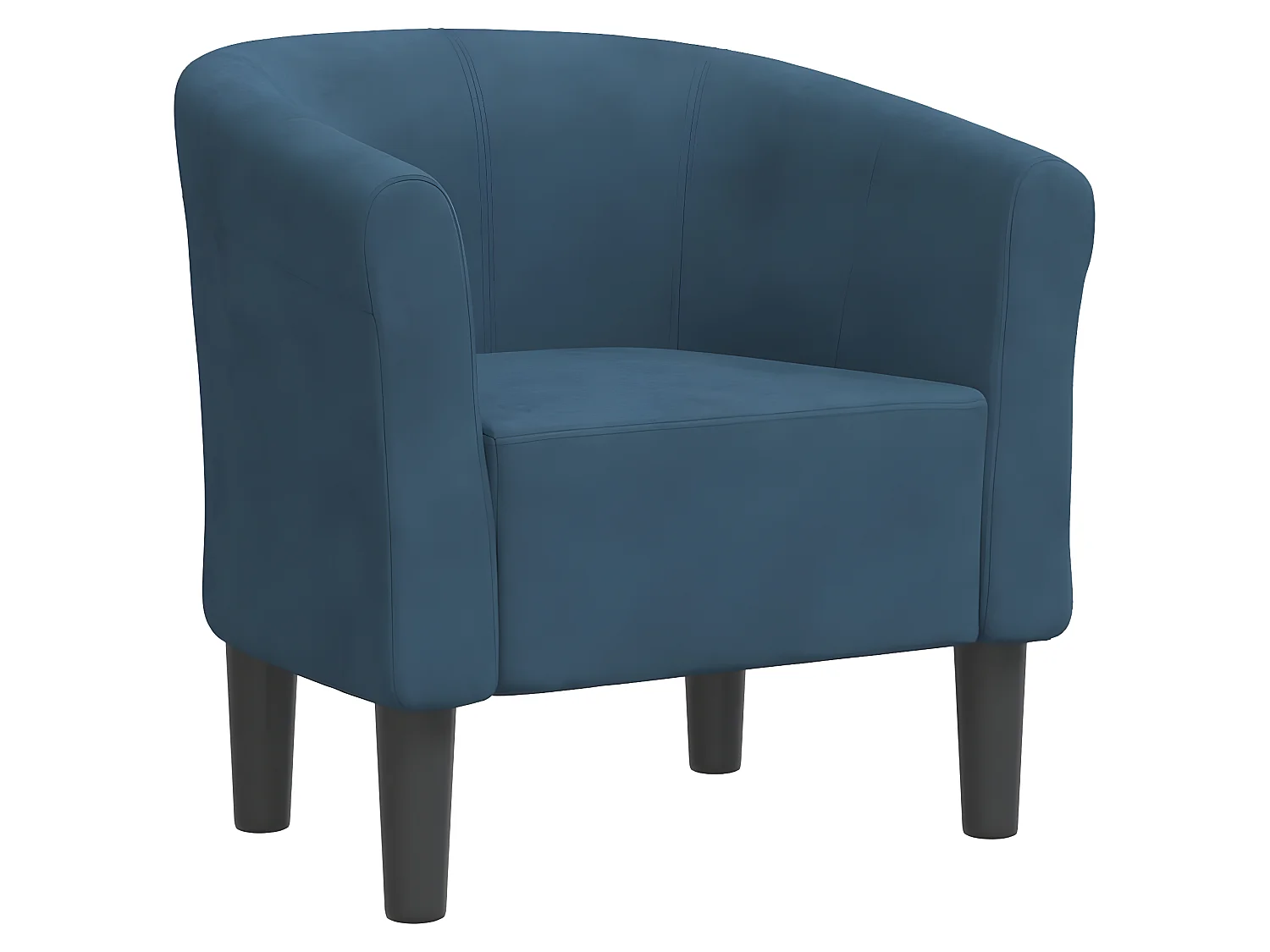 Fauteuil cabriolet bleu foncé velours
