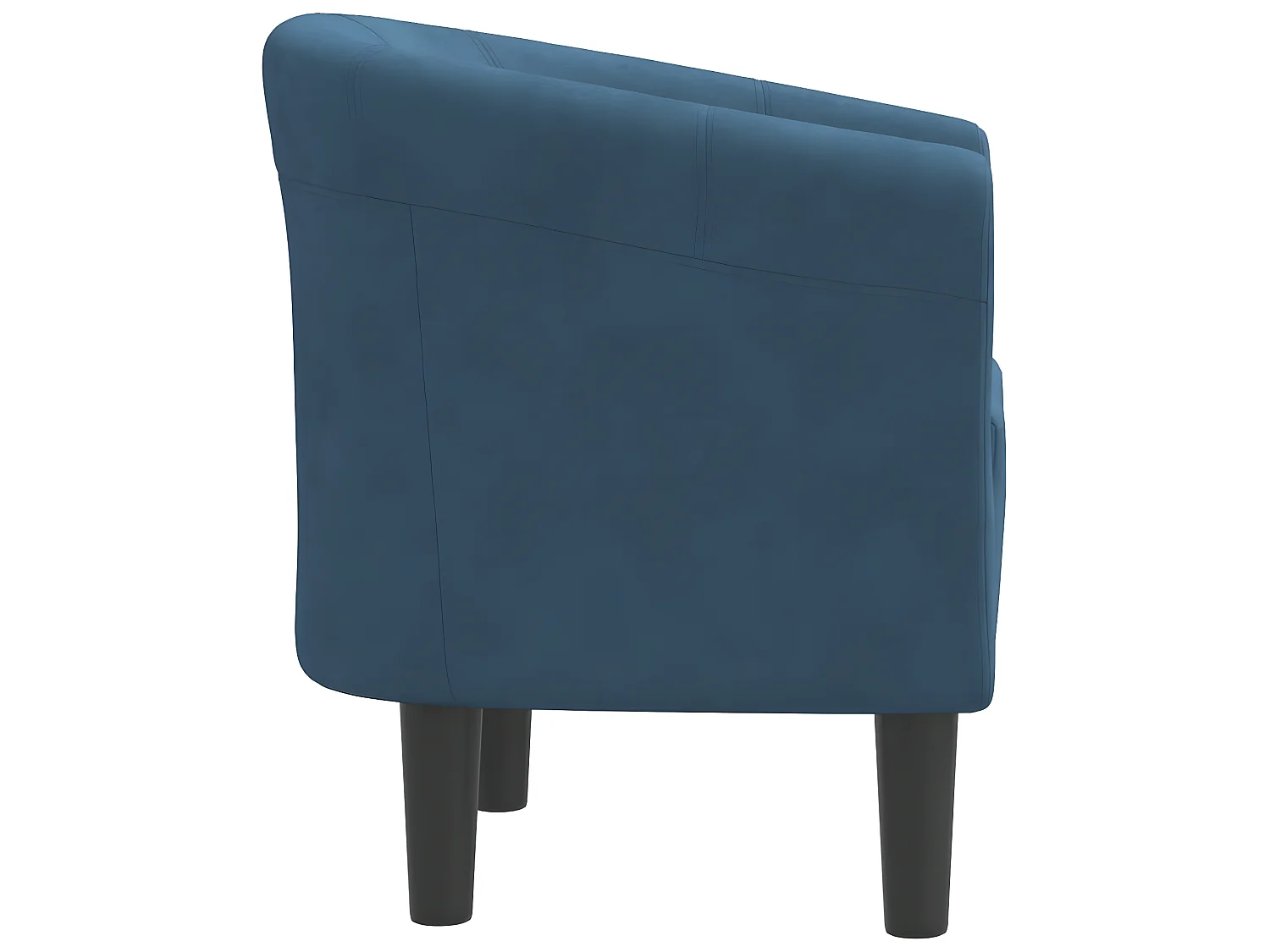 Fauteuil cabriolet bleu foncé velours