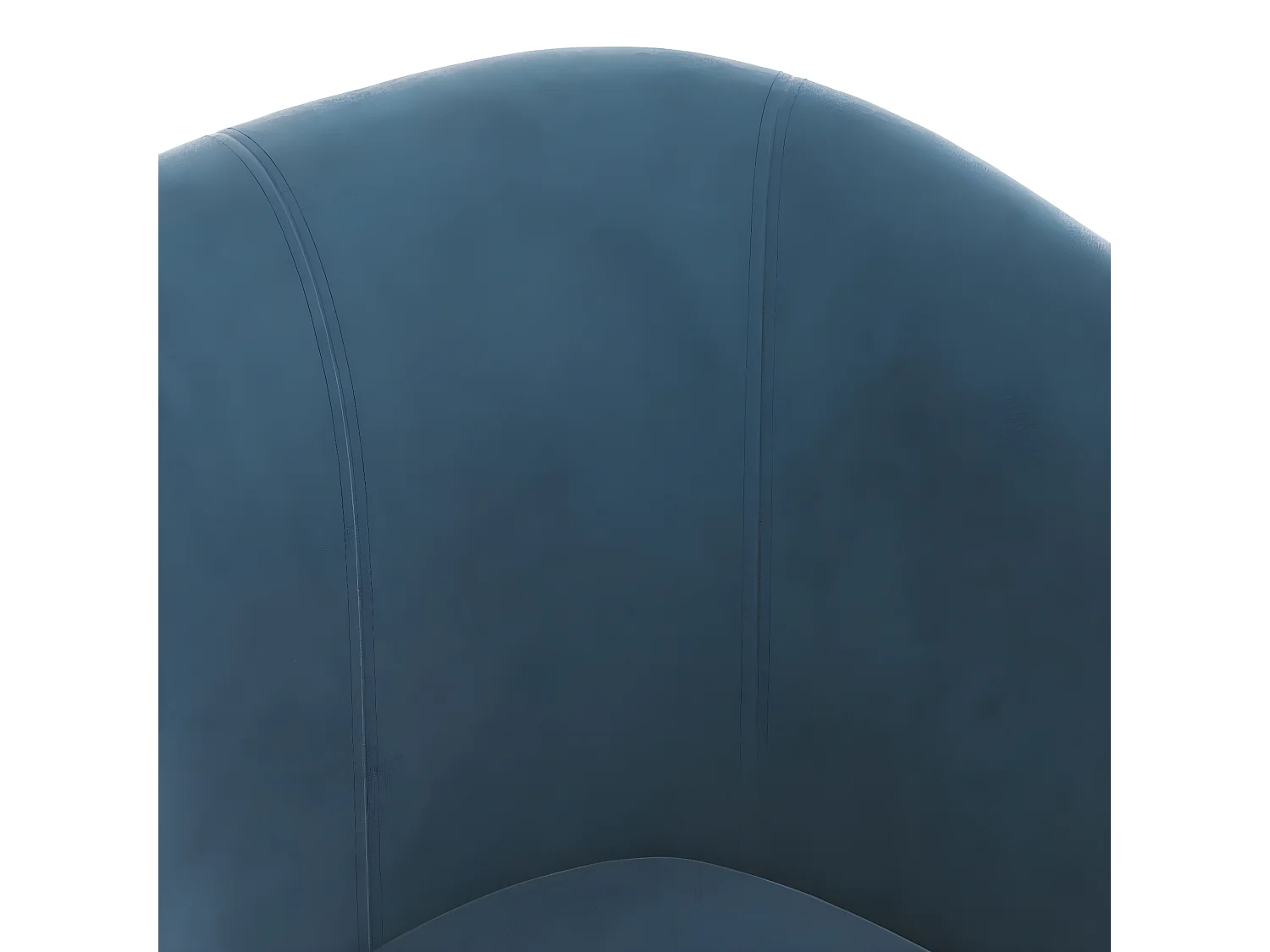 Fauteuil cabriolet bleu foncé velours
