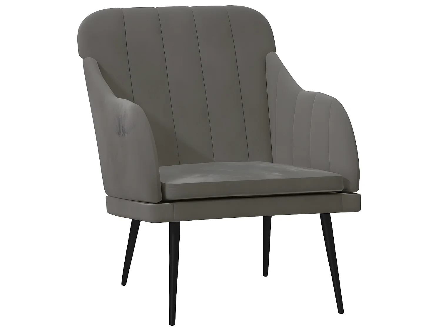 Fauteuil Donkergrijs 63x76x80 cm Fluweel