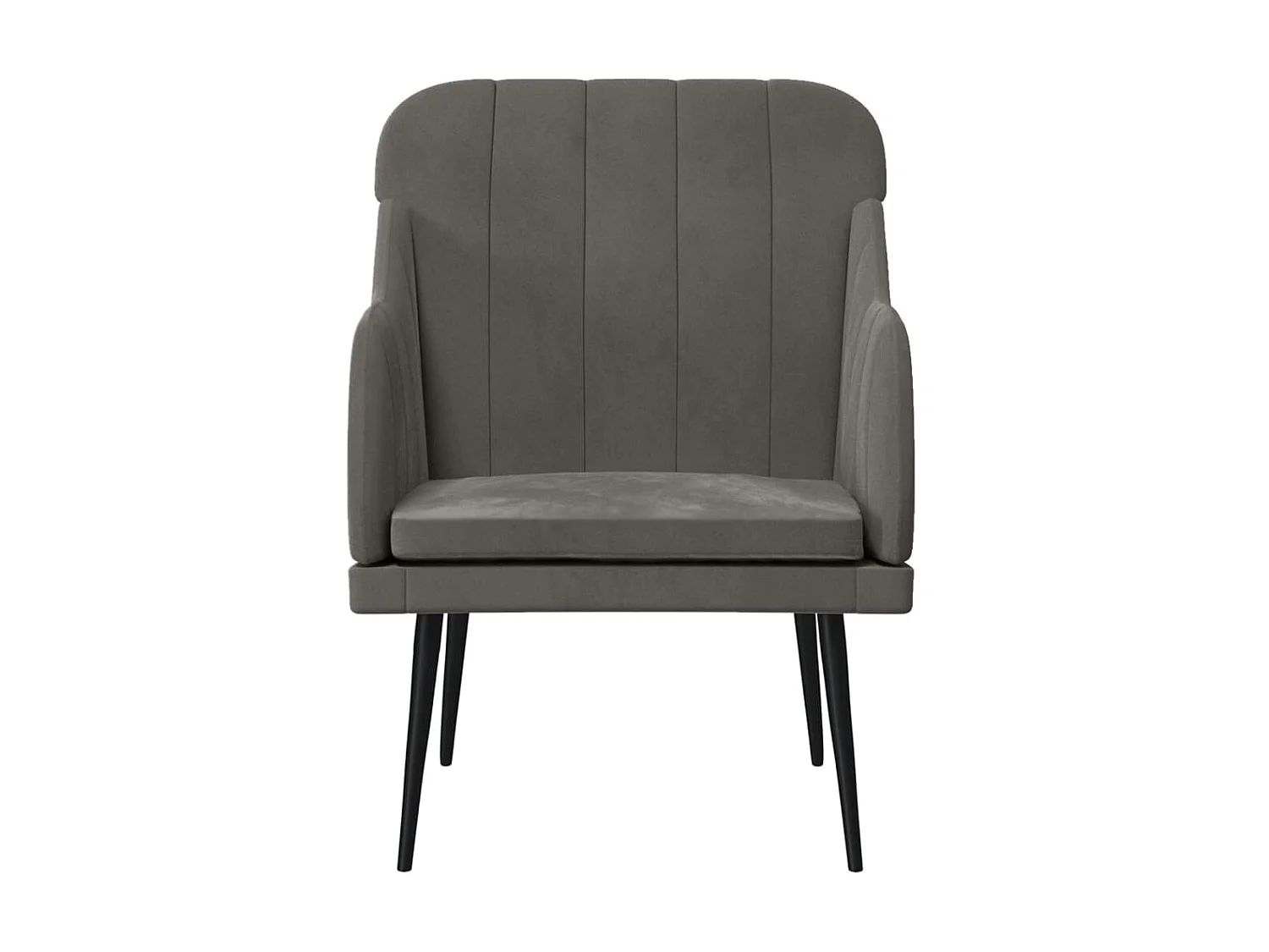 Fauteuil Donkergrijs 63x76x80 cm Fluweel