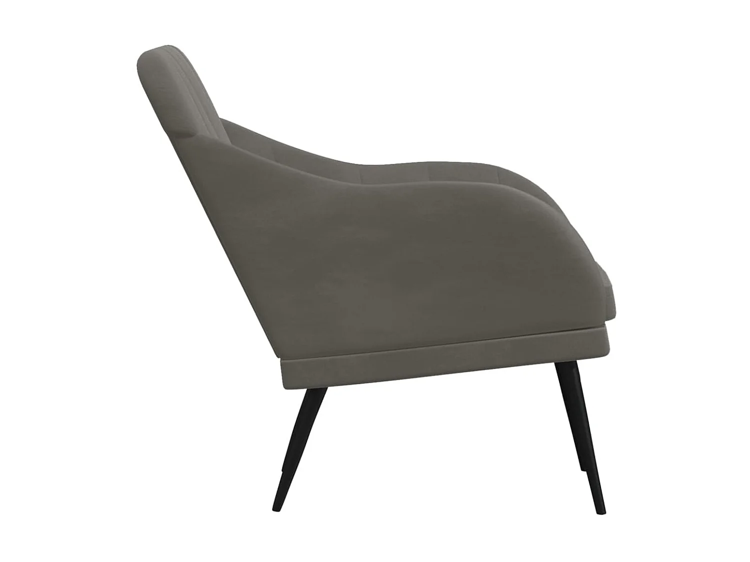 Fauteuil Donkergrijs 63x76x80 cm Fluweel