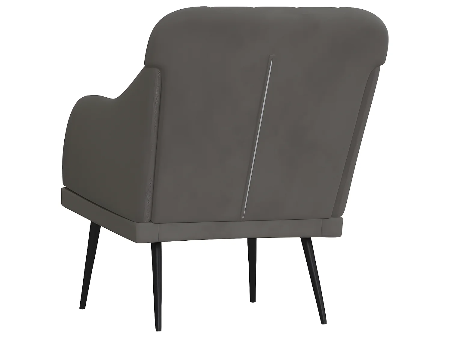 Fauteuil Donkergrijs 63x76x80 cm Fluweel