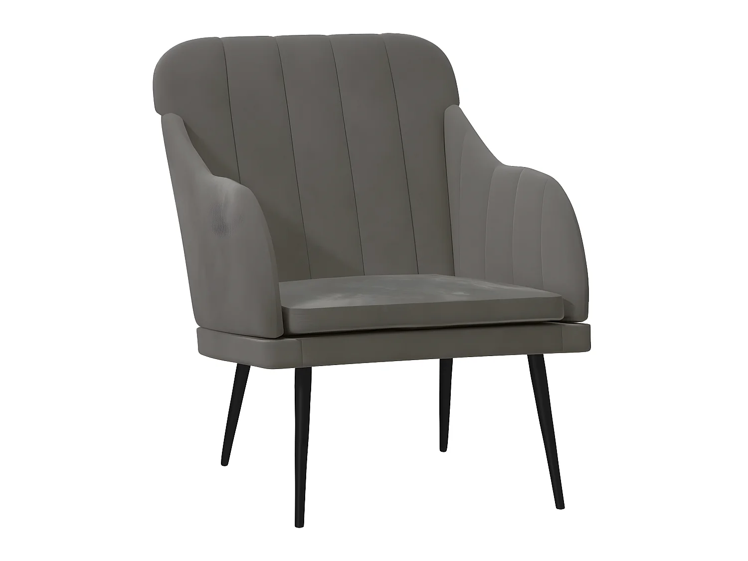 Sessel Dunkelgrau 63x76x80 cm Samt