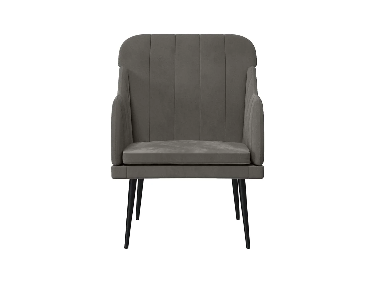 Sessel Dunkelgrau 63x76x80 cm Samt