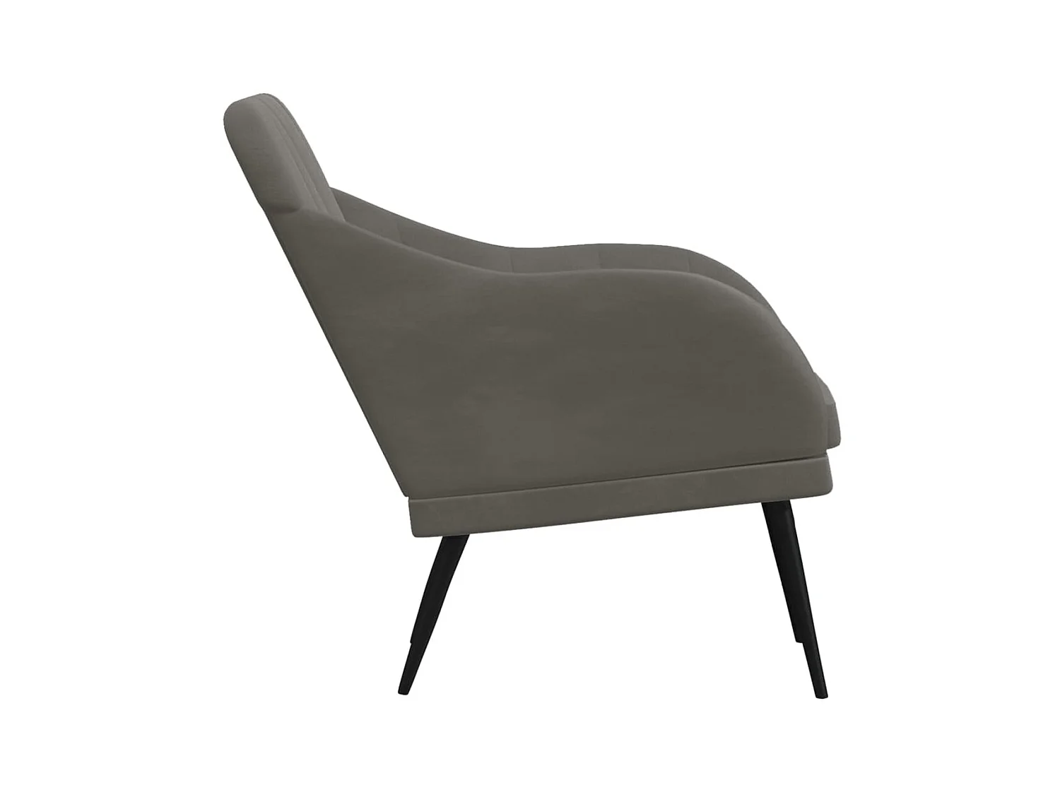 Sessel Dunkelgrau 63x76x80 cm Samt