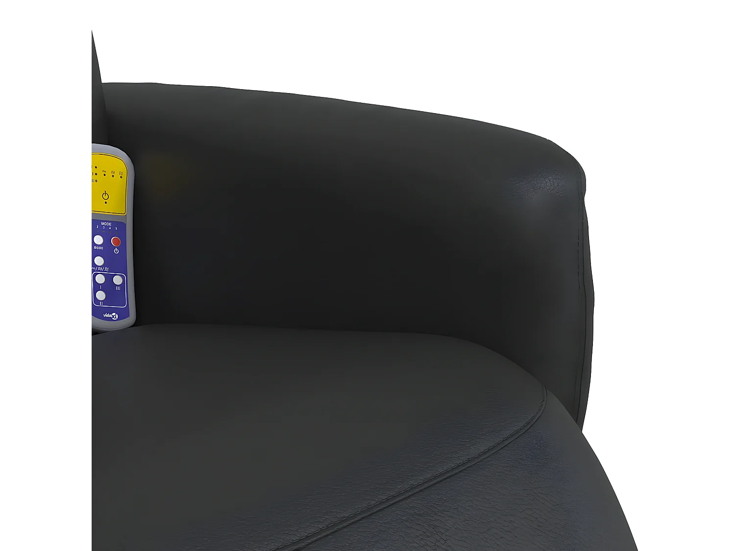 Poltrona de massagem reclinável com apoio para os pés em couro sintético preto