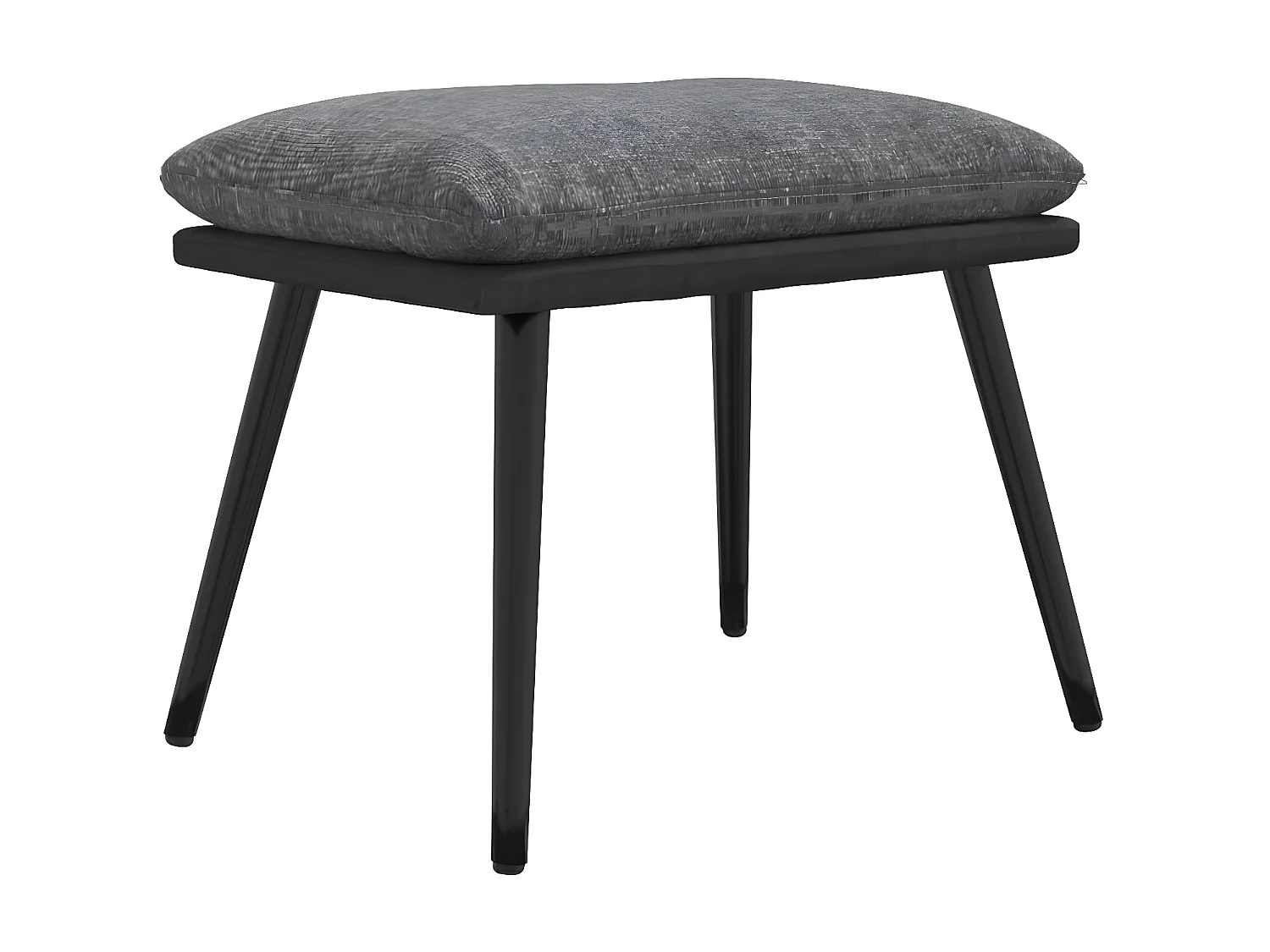 Chaise de relaxation avec tabouret Gris clair Tissu similicuir