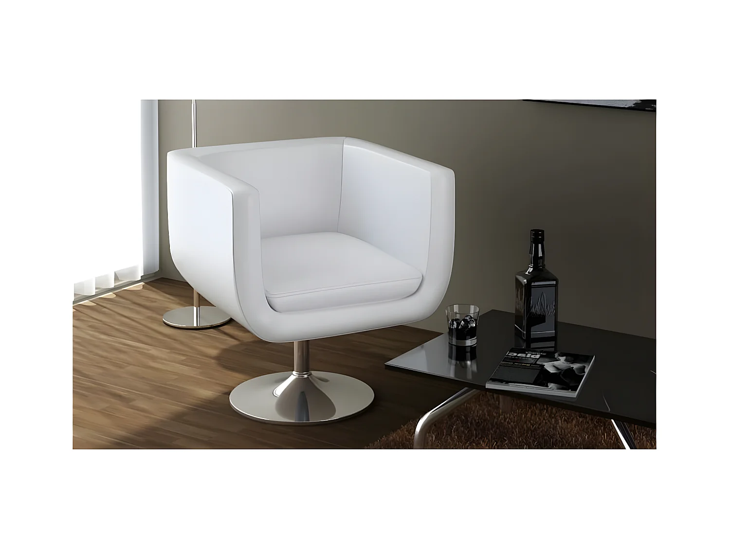 Tabouret de bar Blanc Similicuir