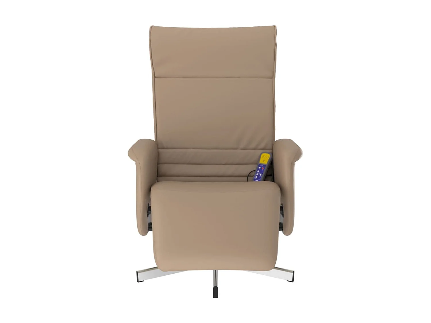 Fauteuil inclinable de massage repose-pieds cappuccino