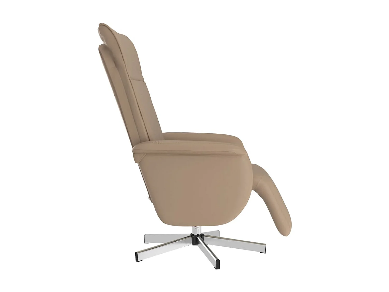 Fauteuil inclinable de massage repose-pieds cappuccino