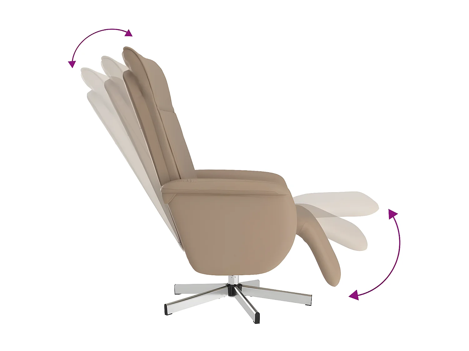 Cappuccino Voetsteun Massage Fauteuil