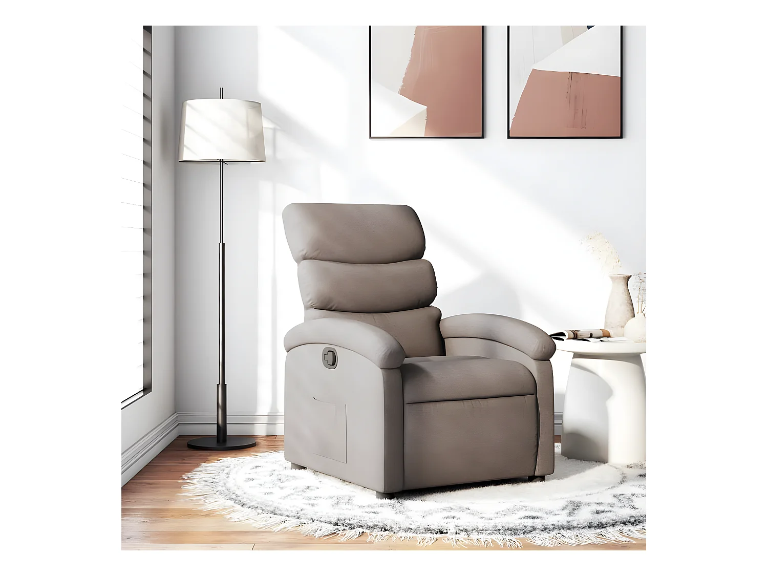 Fauteuil inclinable Taupe Tissu