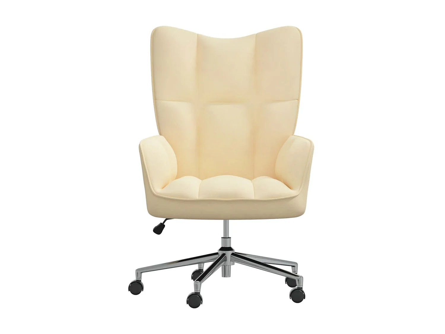 Chaise de relaxation Blanc crème Velours