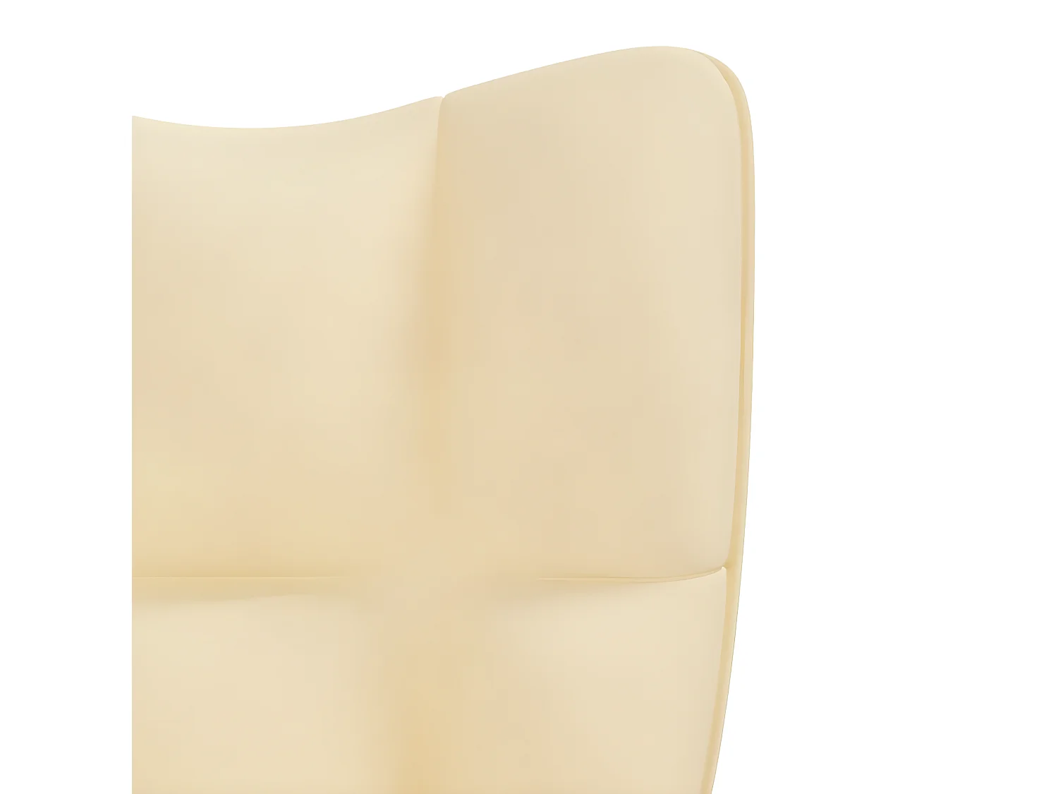 Poltrona relax Velluto bianco crema