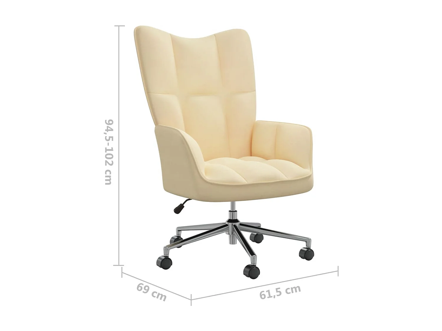 Poltrona relax Velluto bianco crema