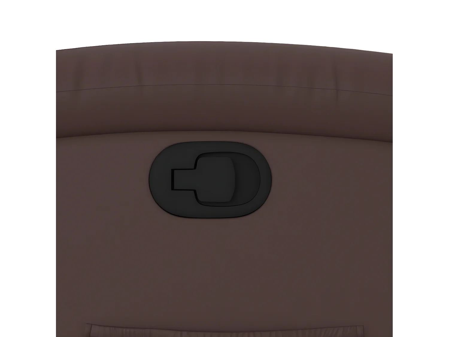 Cadeira reclinável de couro sintético marrom