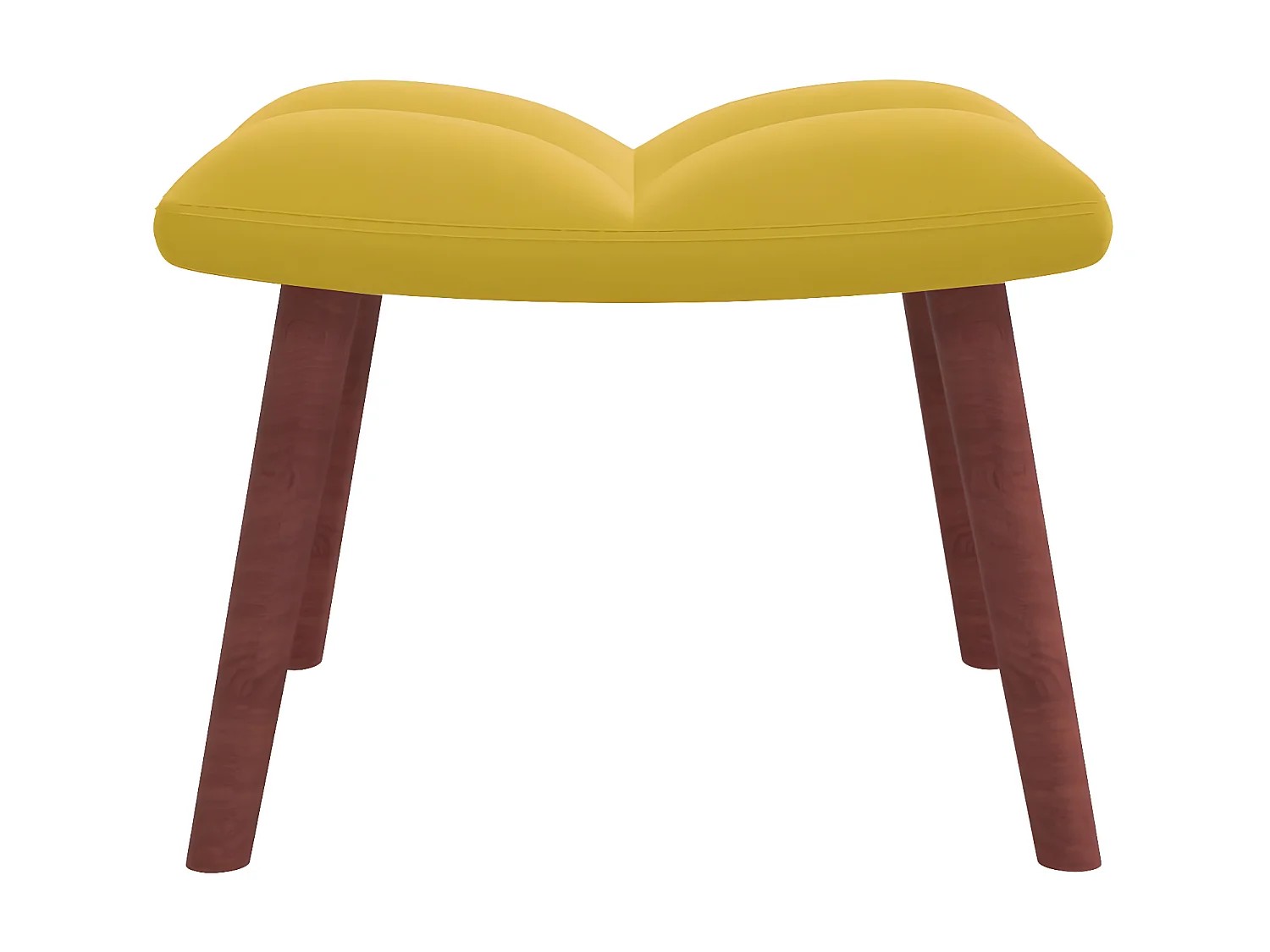 Sillón de relajación con reposapiés Terciopelo amarillo mostaza