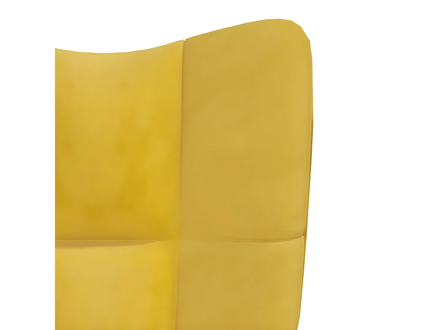 Sillón de relajación con reposapiés Terciopelo amarillo mostaza