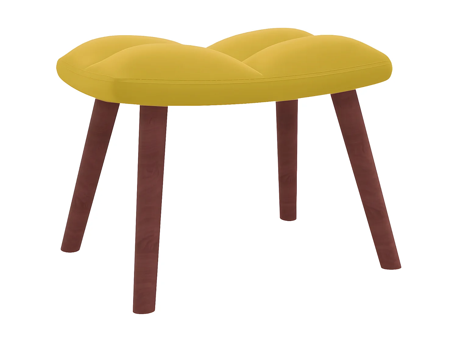 Poltrona relax con poggiapiedi Velluto giallo senape